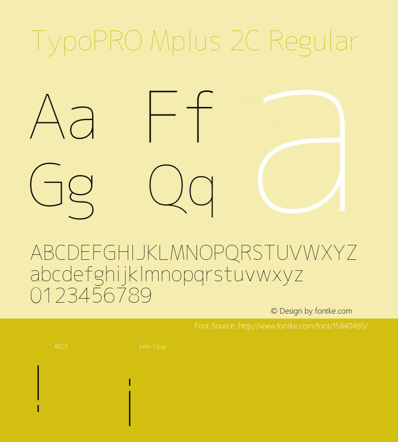 TypoPRO Mplus 2C Regular Version 1.059图片样张