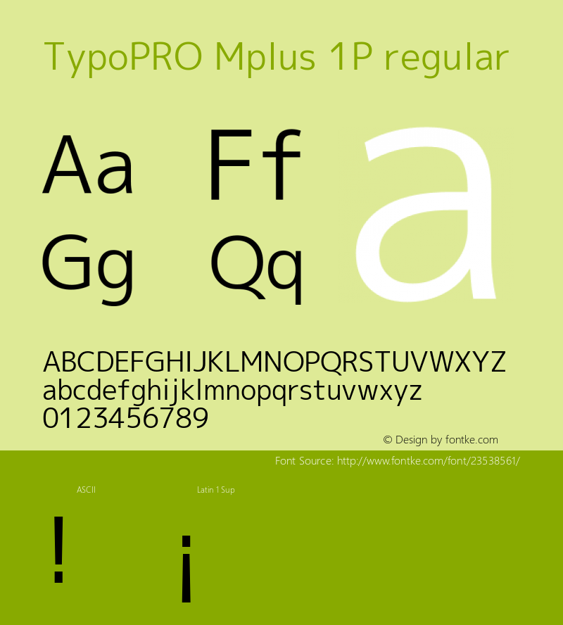 TypoPRO Mplus 1P regular 图片样张