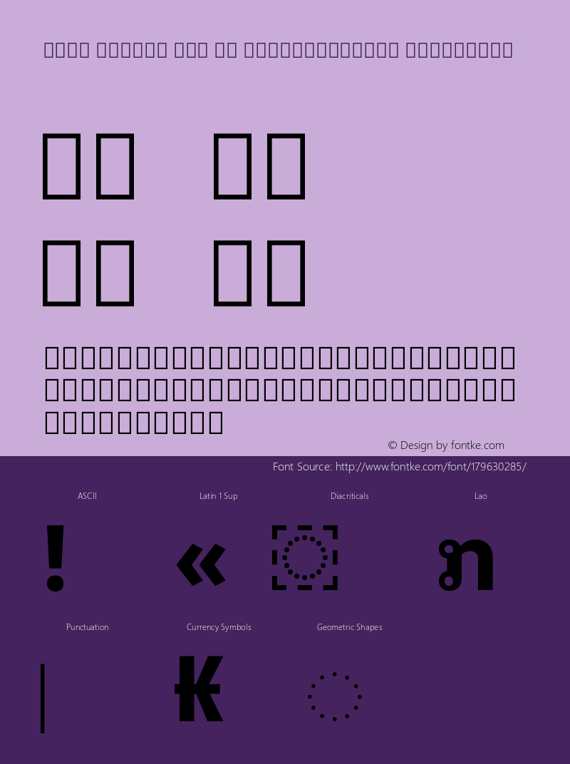 Noto Looped Lao UI SemiCondensed ExtraBold Version 1.00图片样张