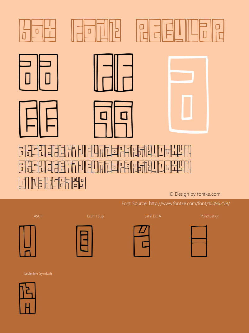 Box Font Regular V.2.03  18.03.98图片样张