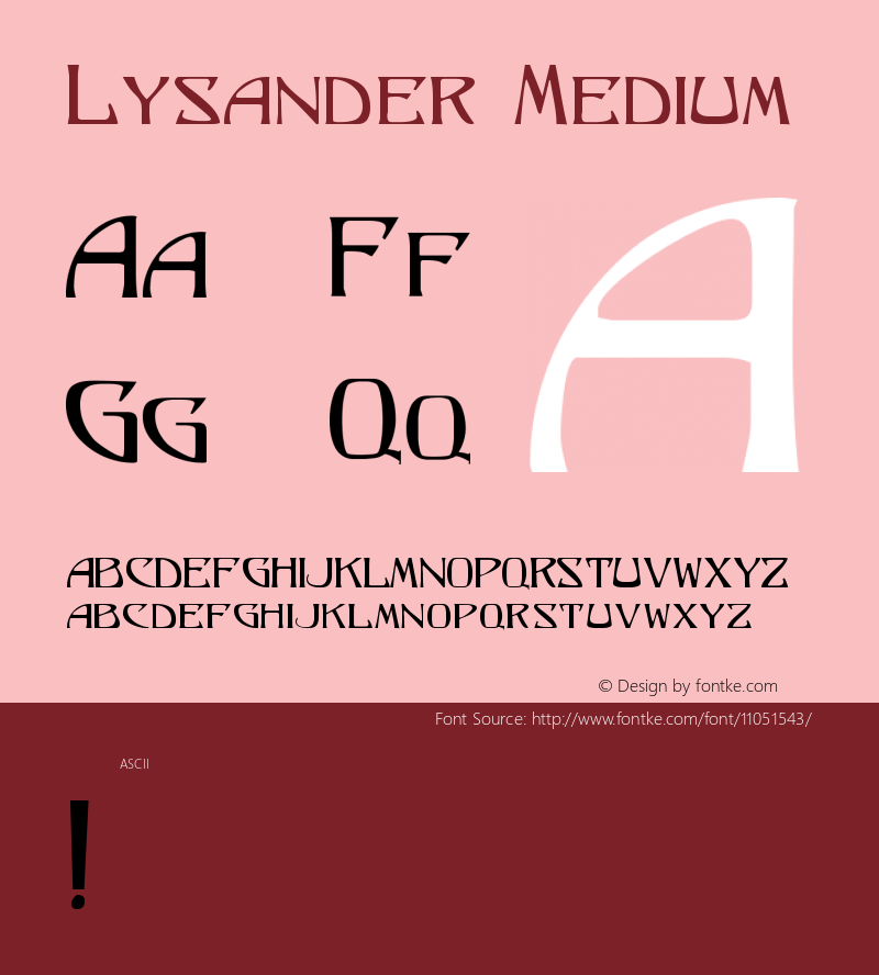Lysander Medium Version 001.000图片样张