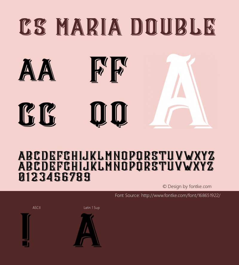 CS Maria Double Version 1.002;Fontself Maker 2.1.2图片样张