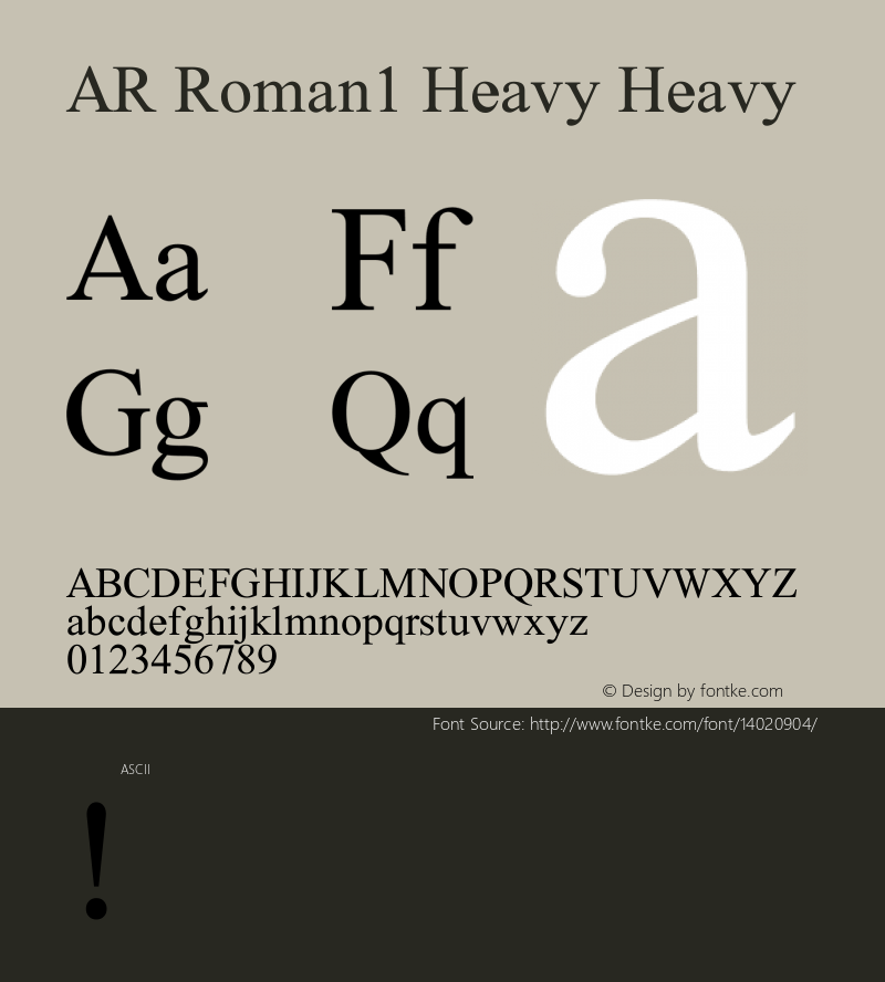 AR Roman1 Heavy Heavy Version 2.10图片样张