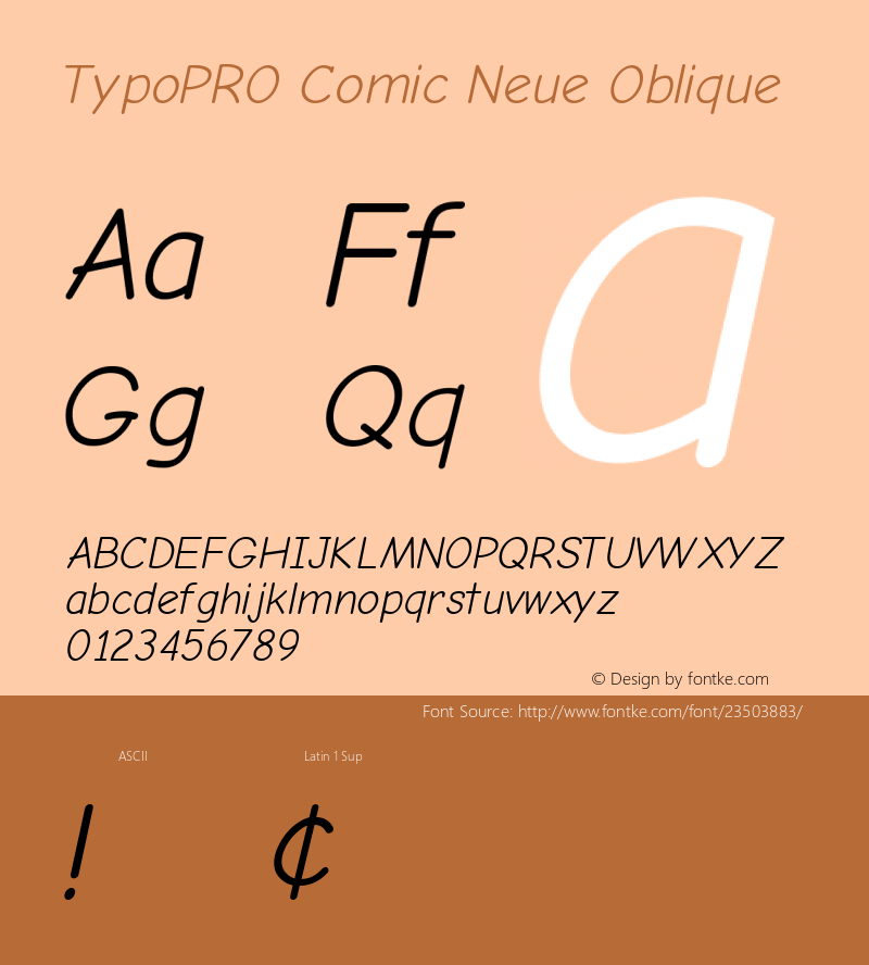 TypoPRO Comic Neue Oblique Version 1.000图片样张