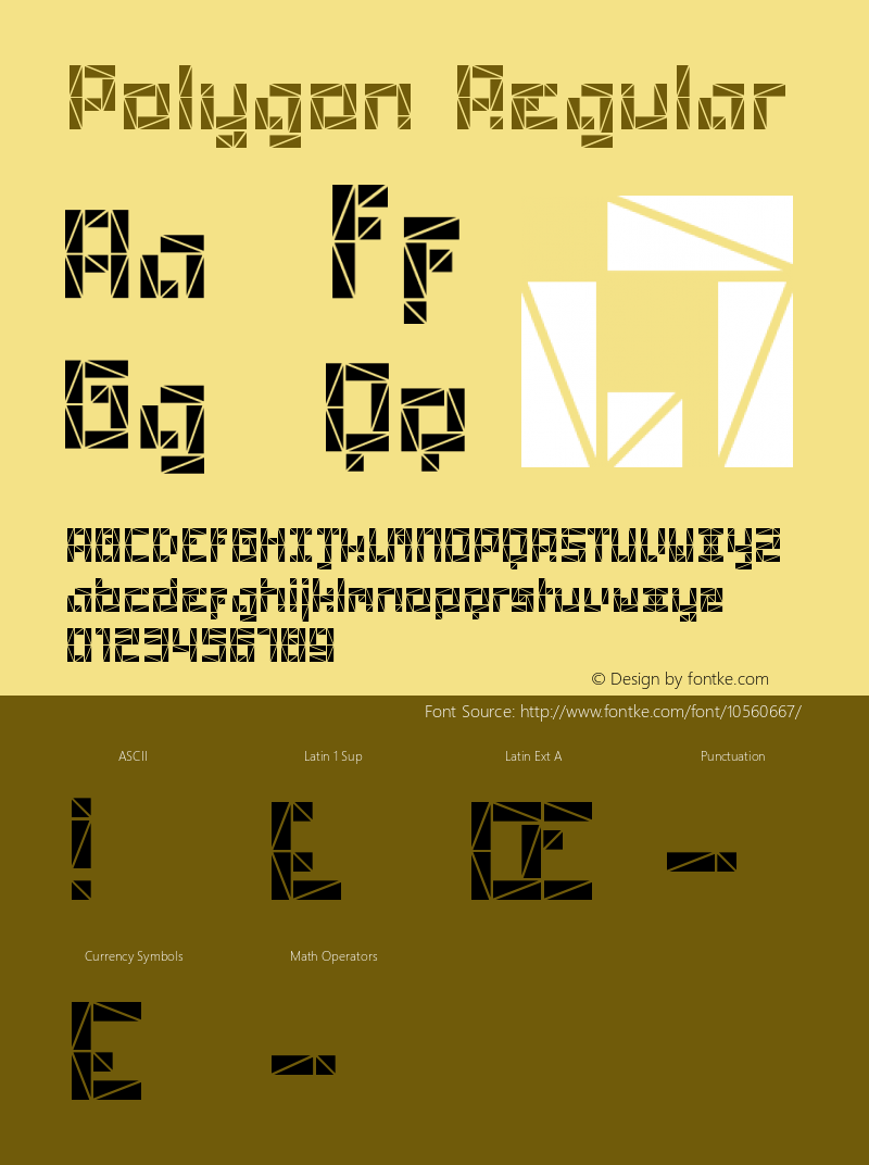 Polygon Regular Version 1.001;PS 001.001;hotconv 1.0.56;makeotf.lib2.0.21325图片样张