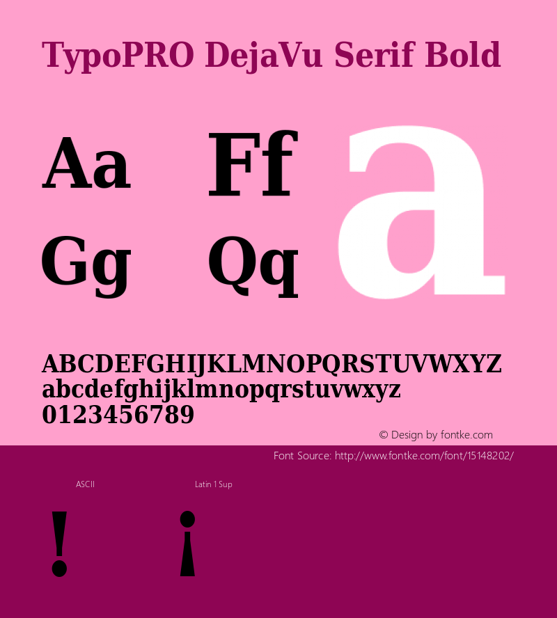 TypoPRO DejaVu Serif Bold Version 2.34图片样张