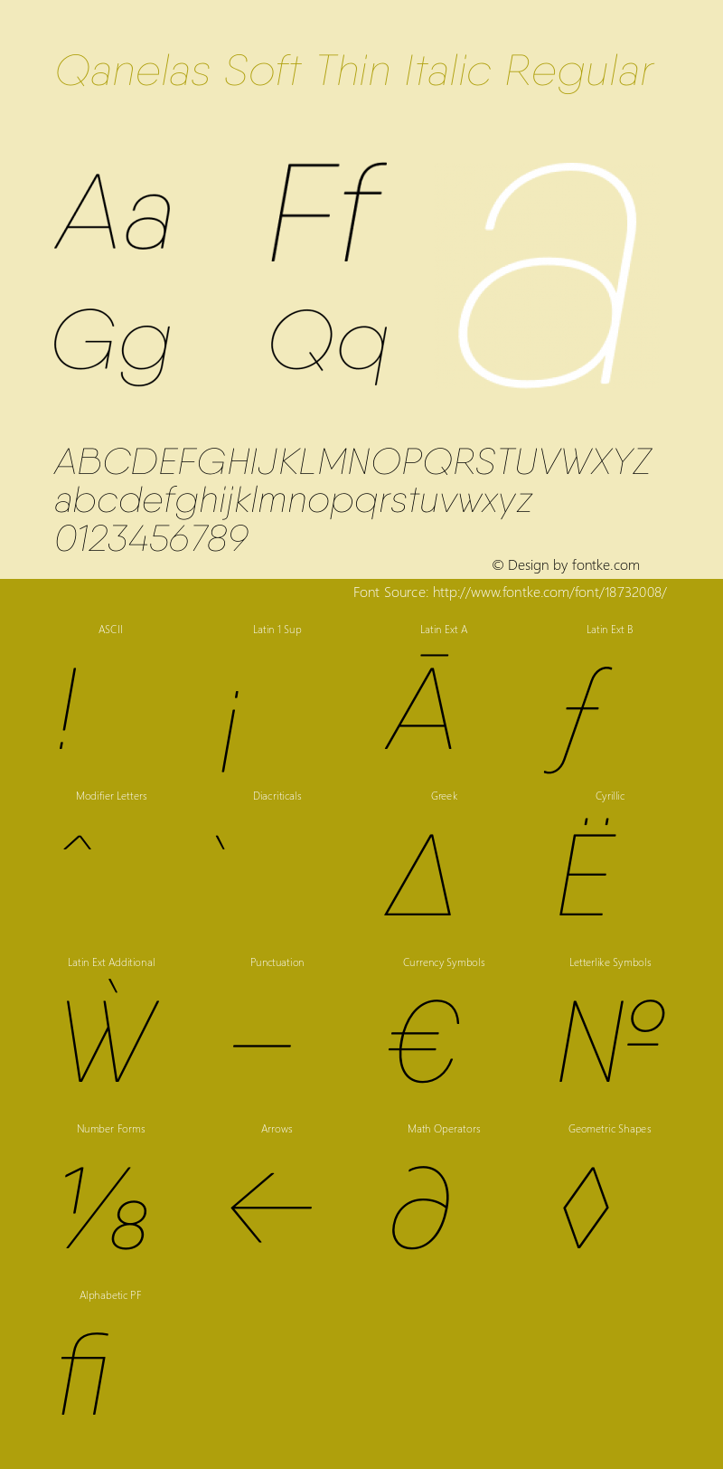 Qanelas Soft Thin Italic Regular Version 1.000;PS 001.000;hotconv 1.0.88;makeotf.lib2.5.64775图片样张