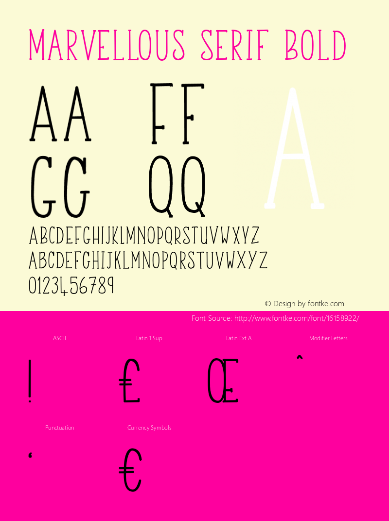 Marvellous Serif Bold Version 1.000;PS 001.001;hotconv 1.0.56图片样张