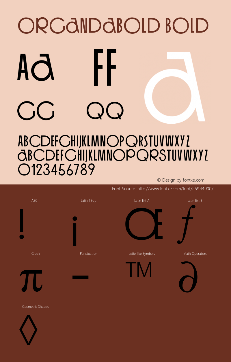 OrgandaBold Version 001.003图片样张