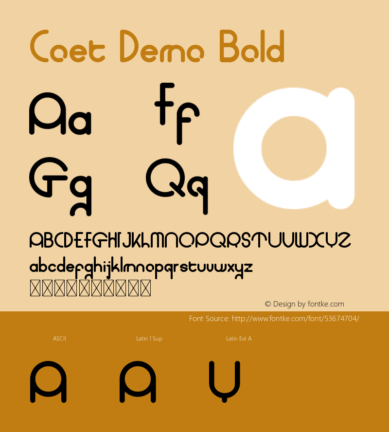 Coet Demo Bold Version 1.002;Fontself Maker 3.4.0图片样张