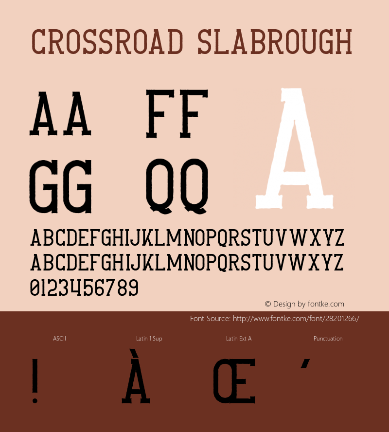 CrossRoad SlabRough Version 1.002;Fontself Maker 3.0.0-3;YWFTv17图片样张