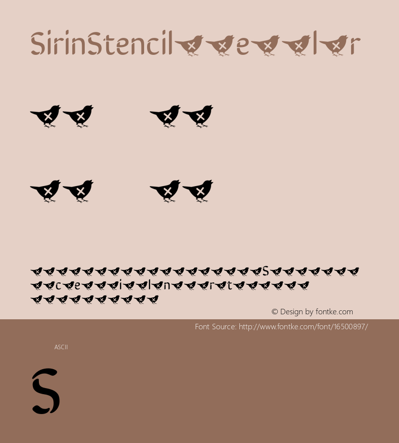 SirinStencil Regular Version 1.002图片样张