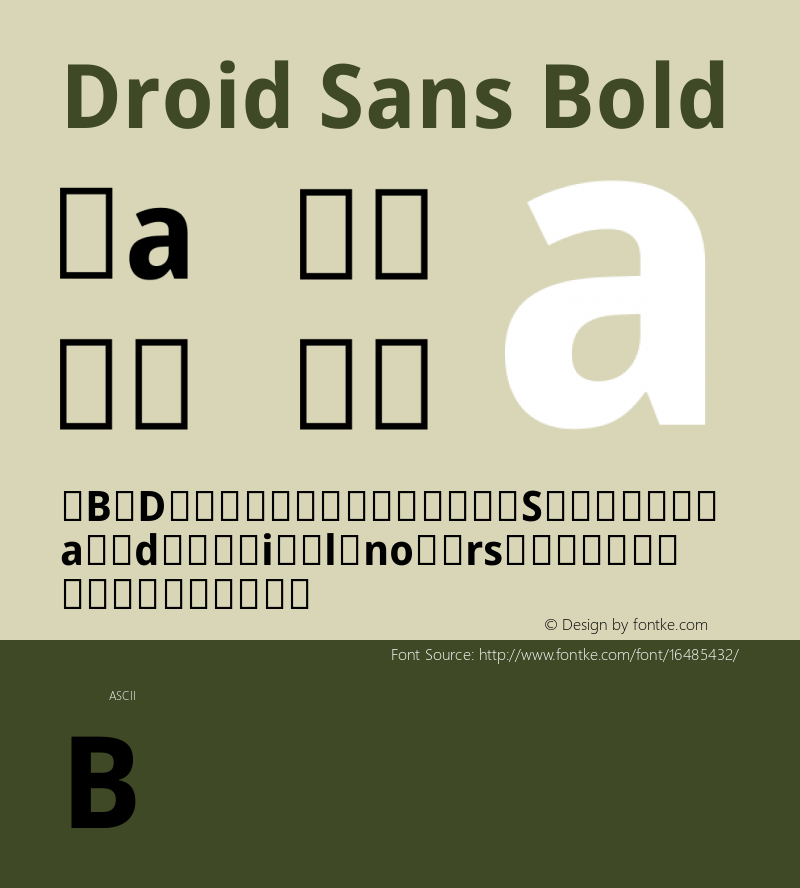 Droid Sans Bold Version 1.00 build 113图片样张