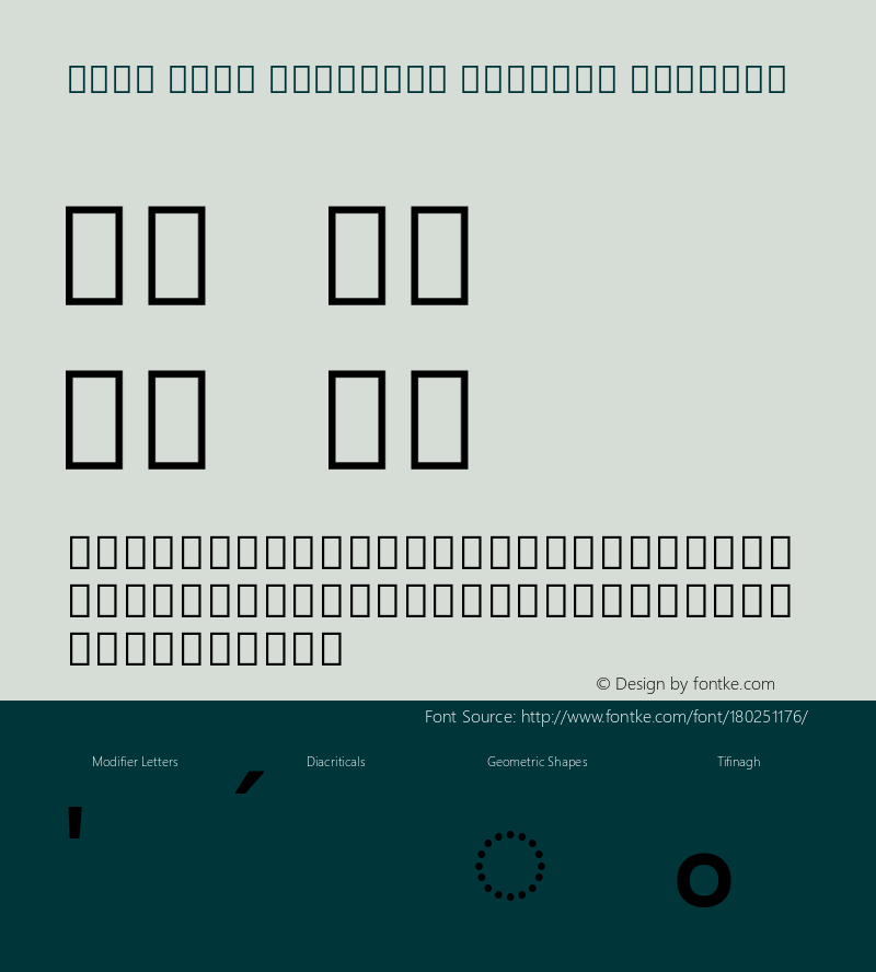 Noto Sans Tifinagh Azawagh Regular Version 2.002; ttfautohint (v1.8.4) -l 8 -r 50 -G 200 -x 14 -D tfng -f none -a qsq -X 