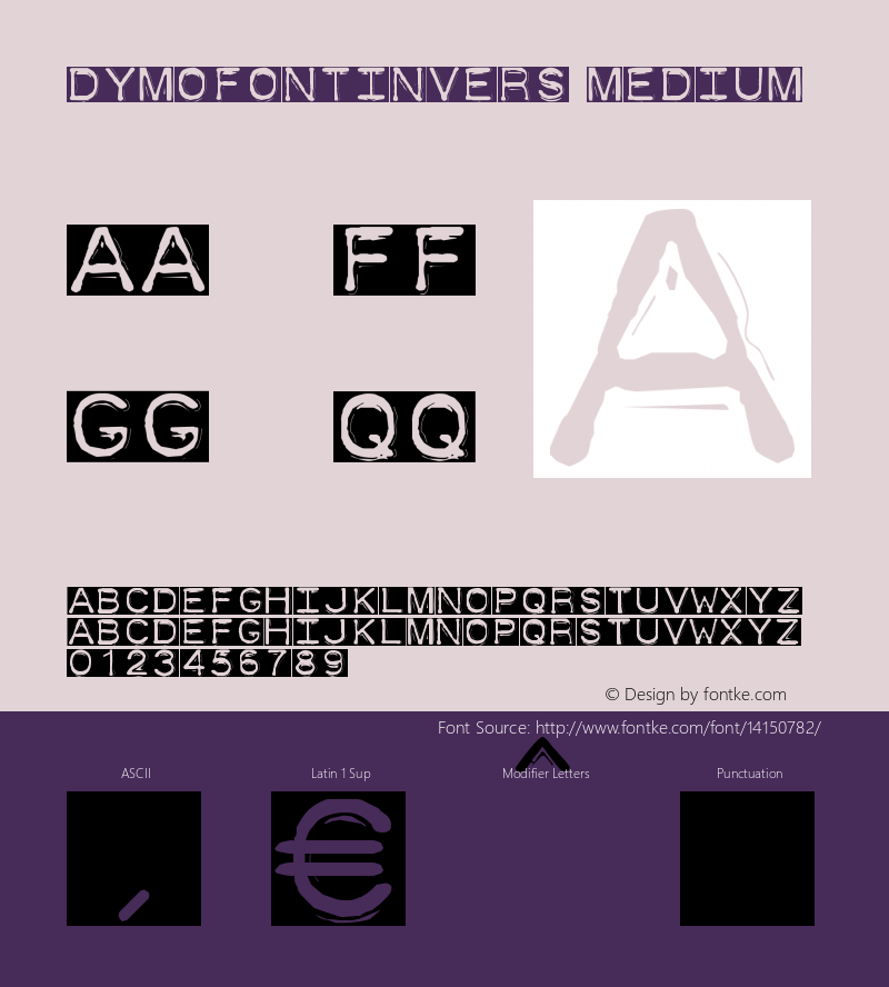 DymoFontInvers Medium Version 1.0图片样张