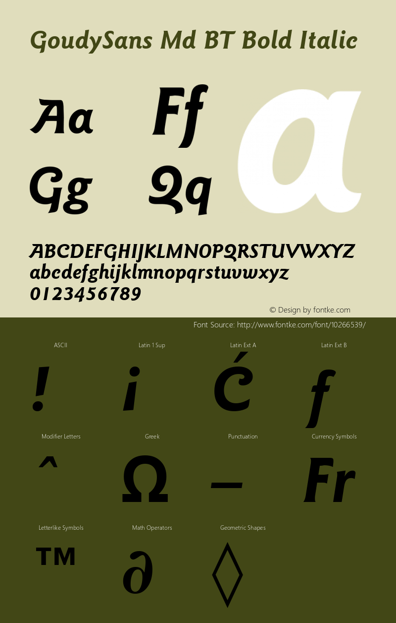 GoudySans Md BT Bold Italic mfgpctt-v1.59 Friday, March 5, 1993 11:41:26 am (EST)图片样张