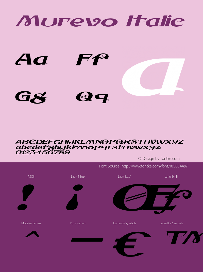 Murevo Italic Version 1.000图片样张