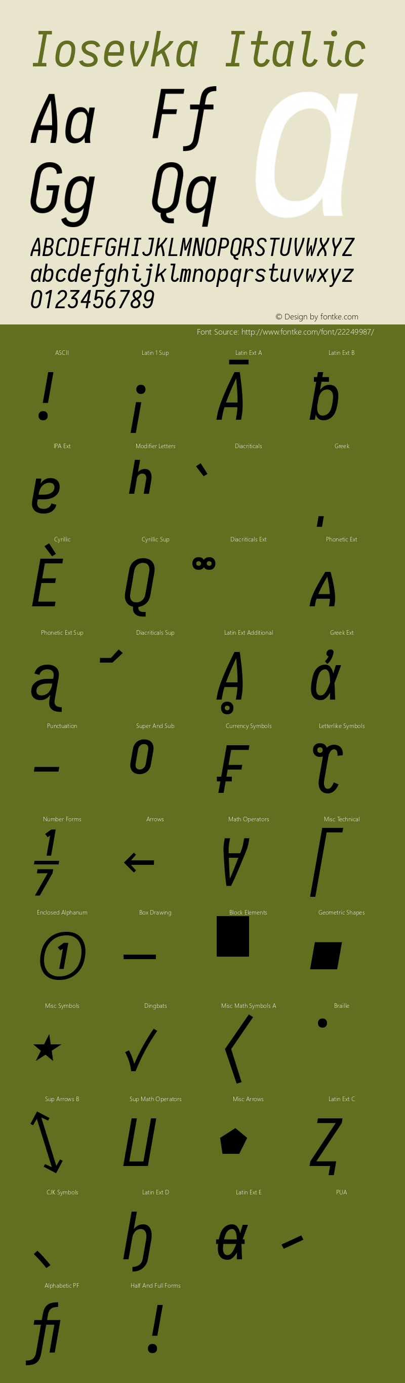 Iosevka Italic 1.13.1; ttfautohint (v1.6)图片样张