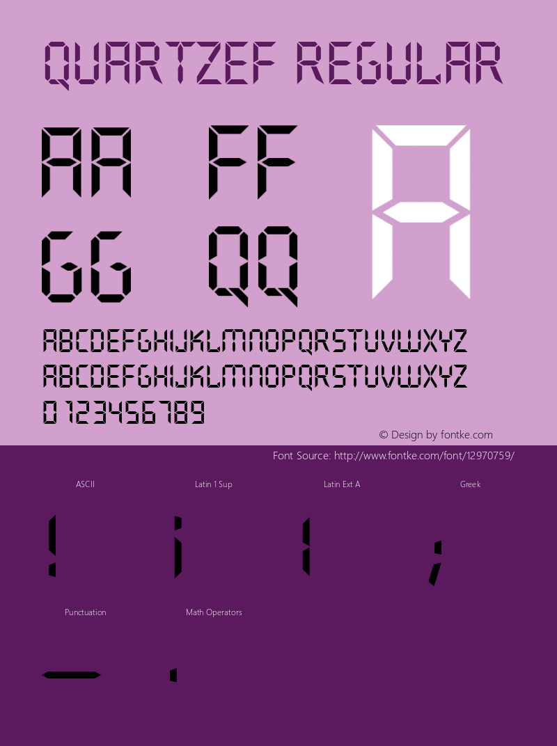 QuartzEF Regular OTF 1.000;PS 001.000;Core 1.0.29图片样张