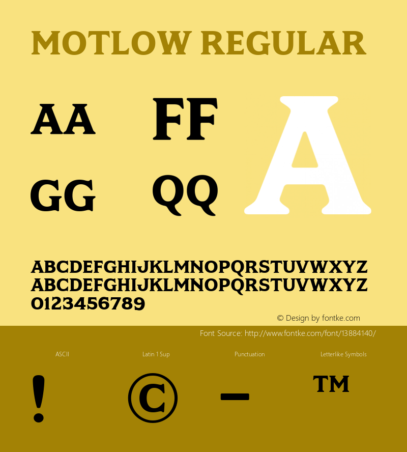 Motlow Regular Version 1.902图片样张