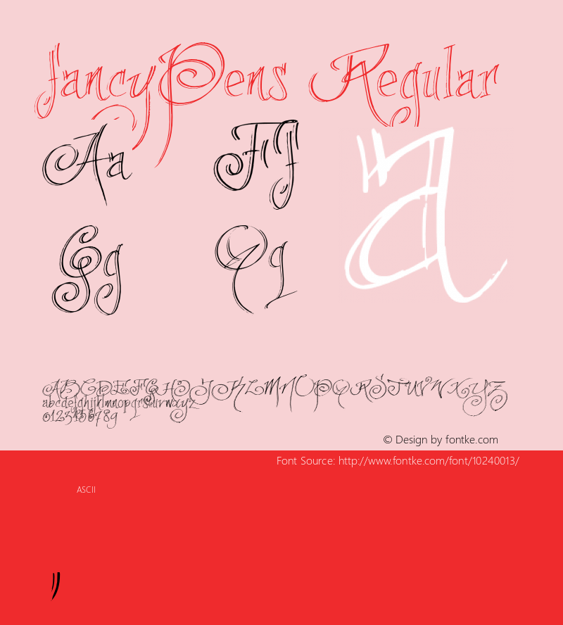 fancyPens Regular Macromedia Fontographer 4.1 22-2-2007图片样张