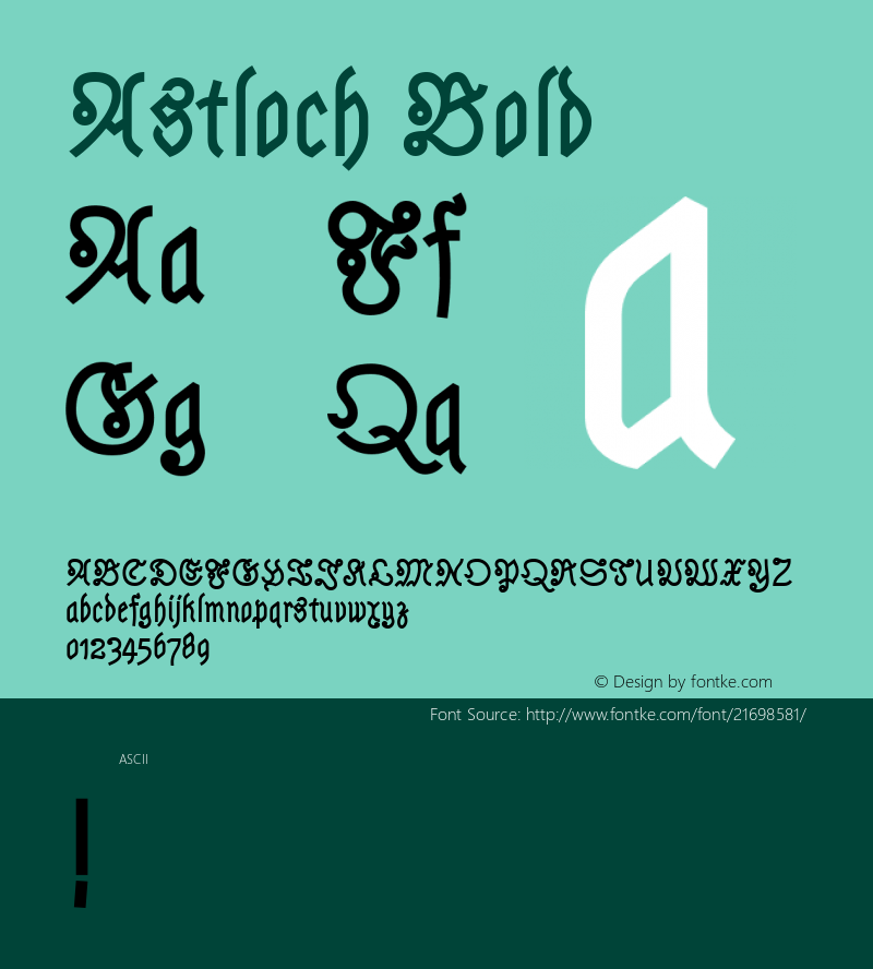 Astloch Bold 图片样张