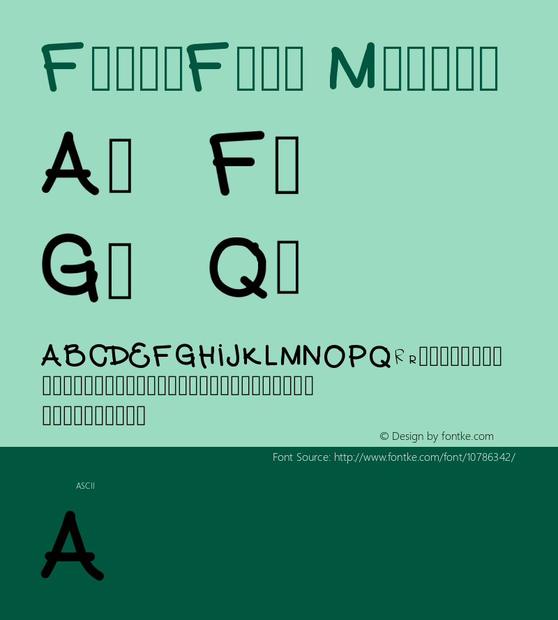 FirstFont Medium Version 001.000图片样张