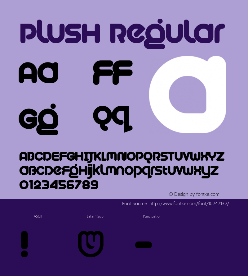 Plush Regular Macromedia Fontographer 4.1.3 10/23/01图片样张
