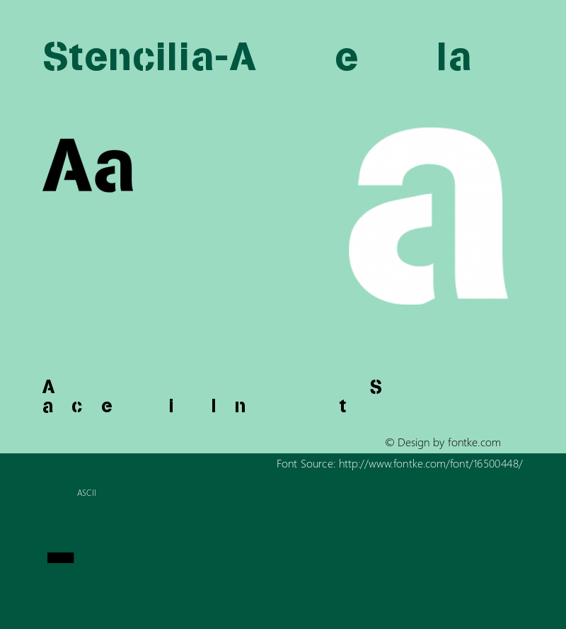 Stencilia-A Regular 1.0 2002-06-17图片样张