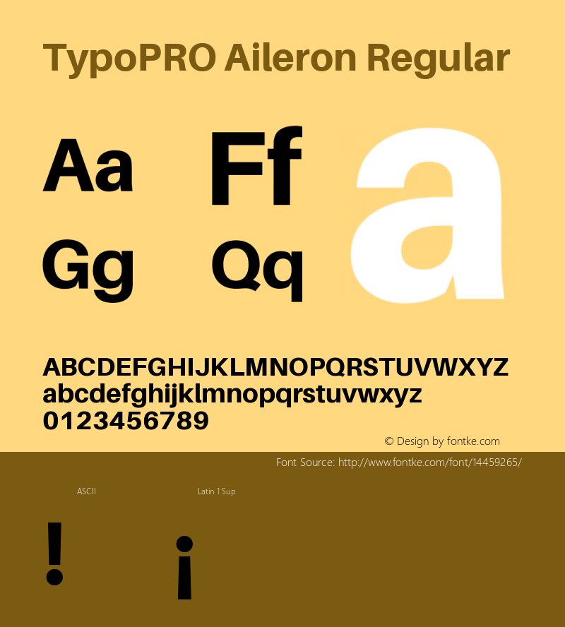 TypoPRO Aileron Regular Version 1.000;PS 001.000;hotconv 1.0.70;makeotf.lib2.5.58329图片样张