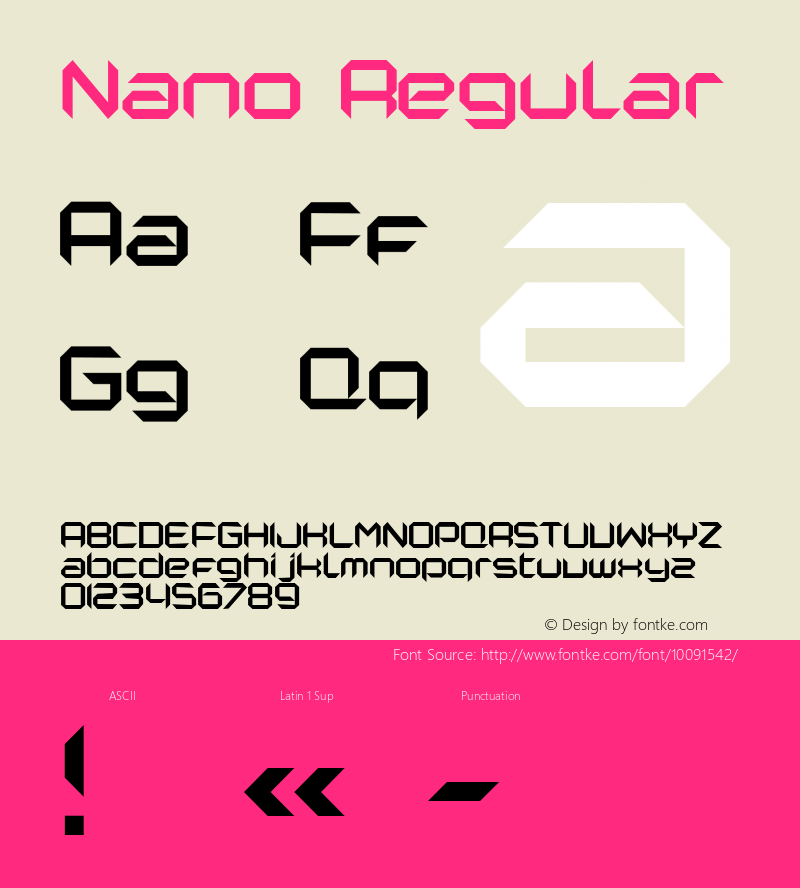 Nano Regular Macromedia Fontographer 4.1.5 29.05.2001图片样张