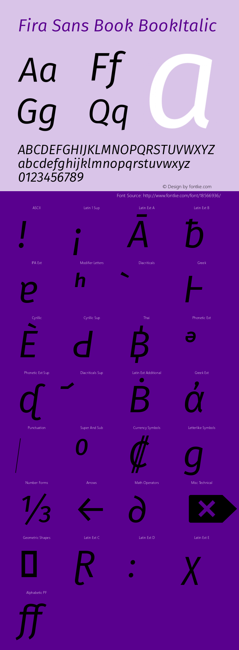 Fira Sans Book BookItalic Version 004.203图片样张