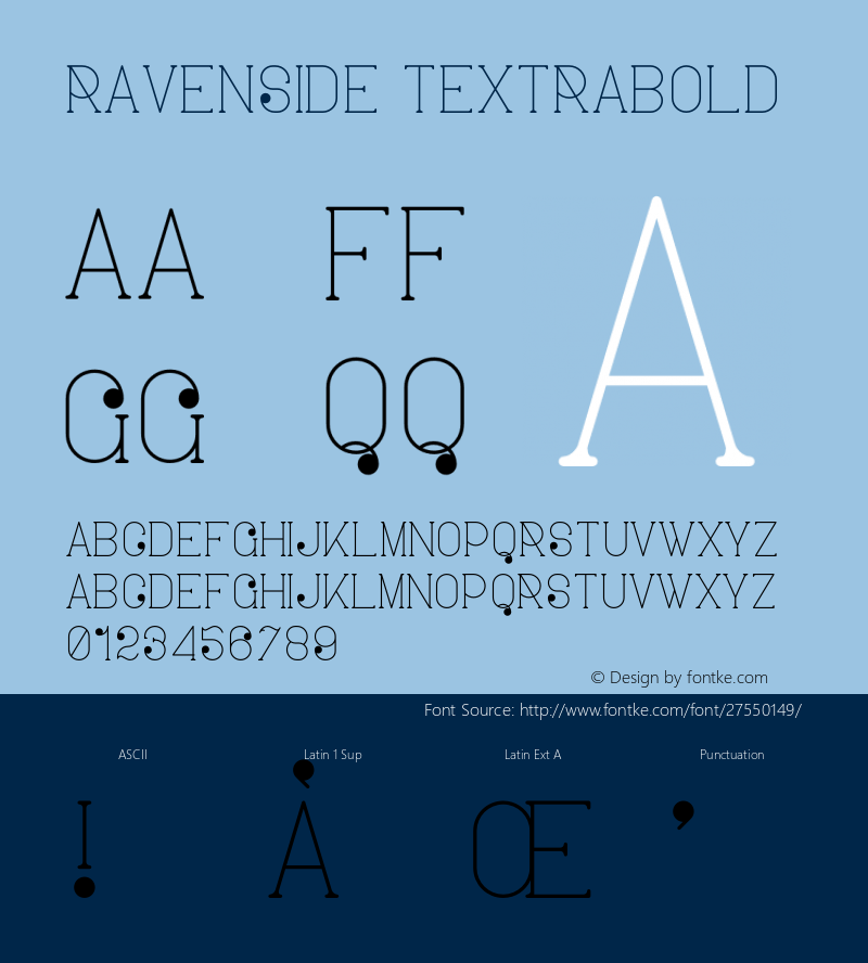 Ravenside Textrabold Version 1.002;Fontself Maker 3.0.0-3图片样张