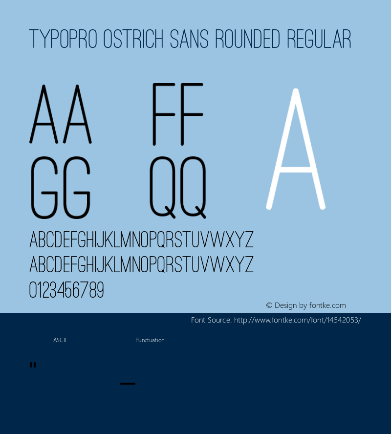 TypoPRO Ostrich Sans Rounded Regular Version 1.001;PS 001.001;hotconv 1.0.70;makeotf.lib2.5.58329图片样张