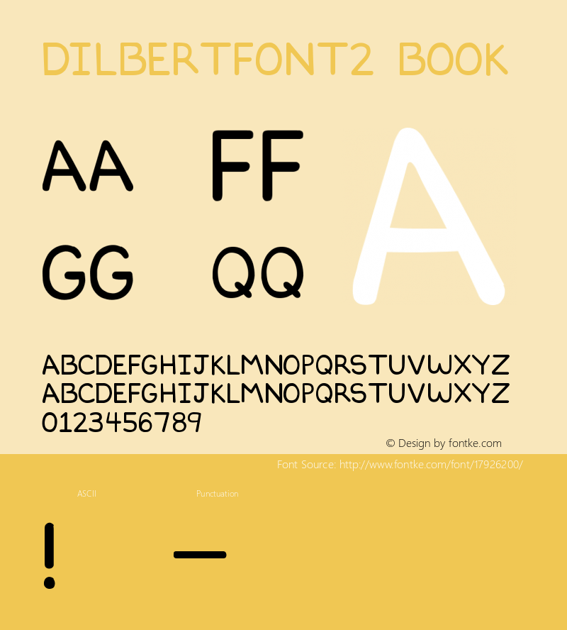 DILBERTFONT2 Book Version 1.0 Extracted by ASV图片样张