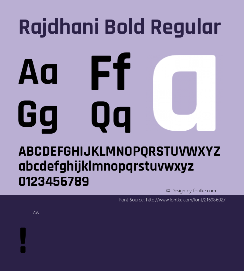 Rajdhani Bold Regular 图片样张