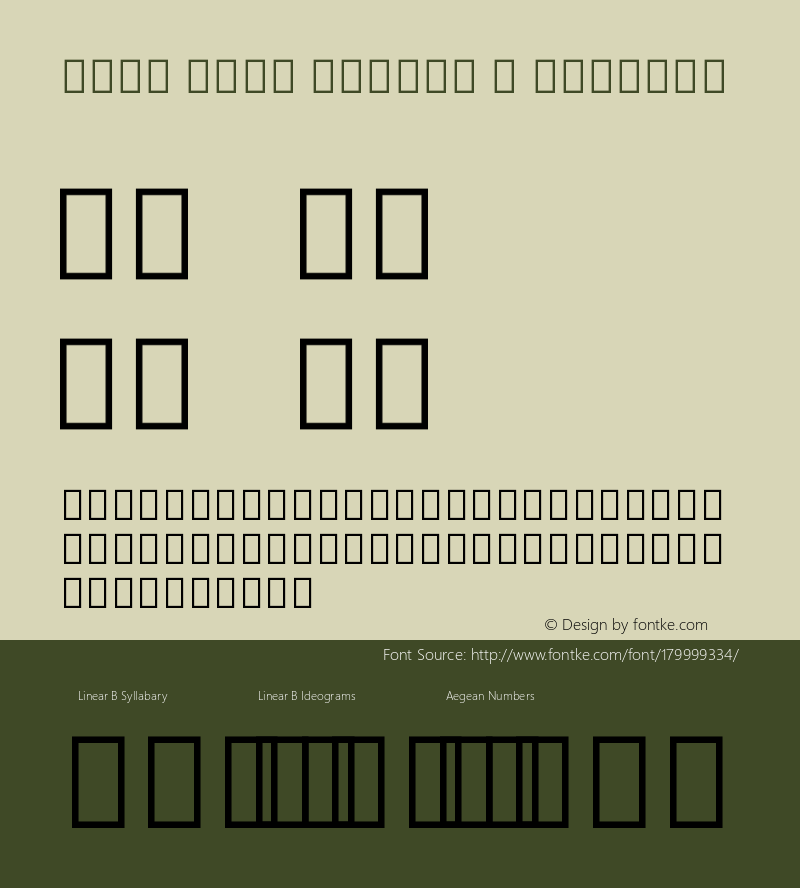 Noto Sans Linear B Regular Version 2.001图片样张