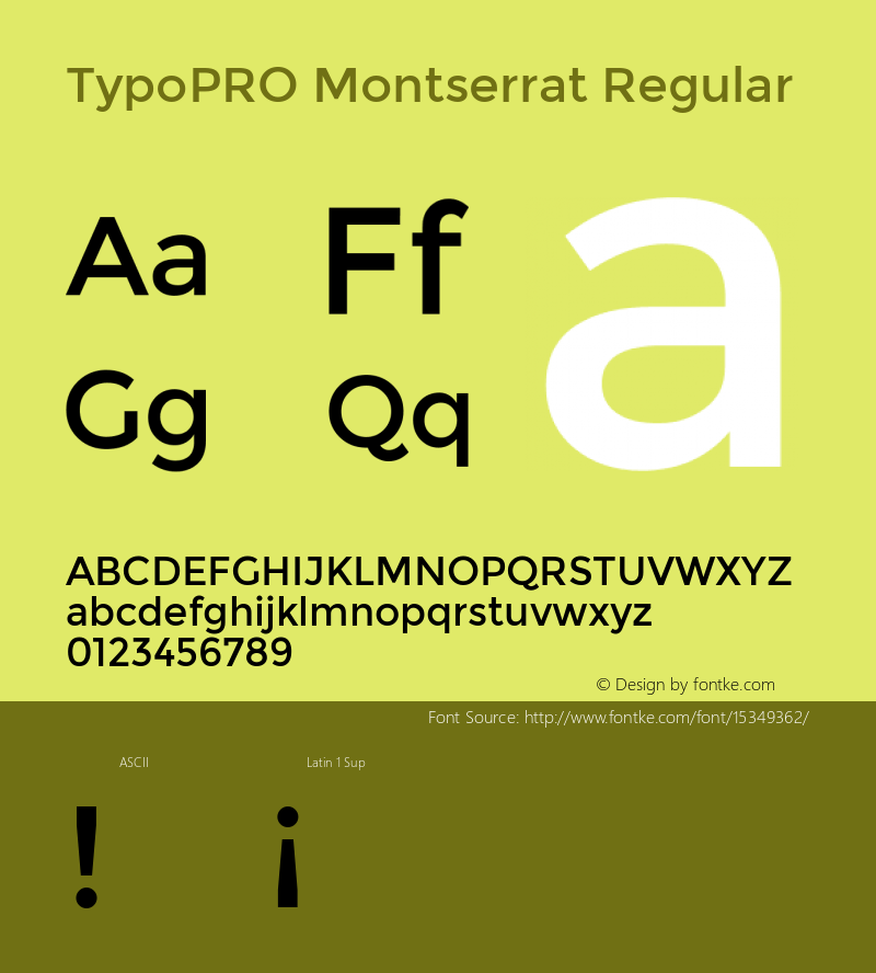 TypoPRO Montserrat Regular Version 2.001图片样张