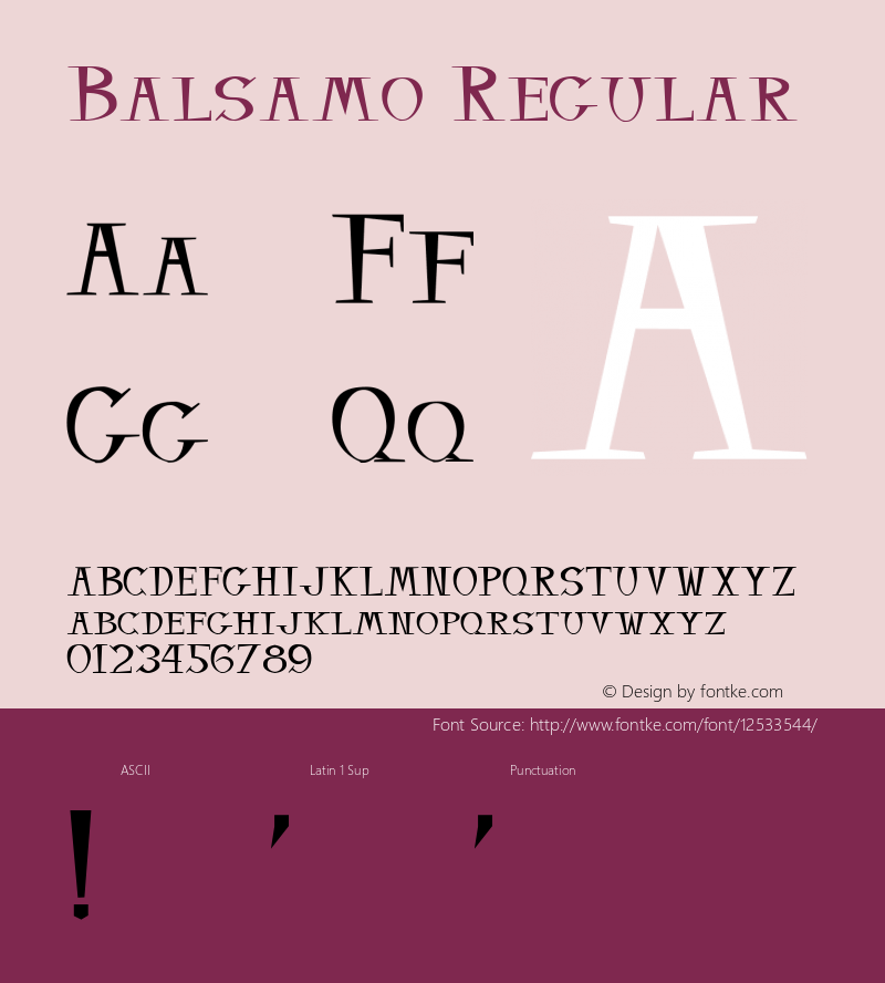 Balsamo Regular Version 001.000图片样张