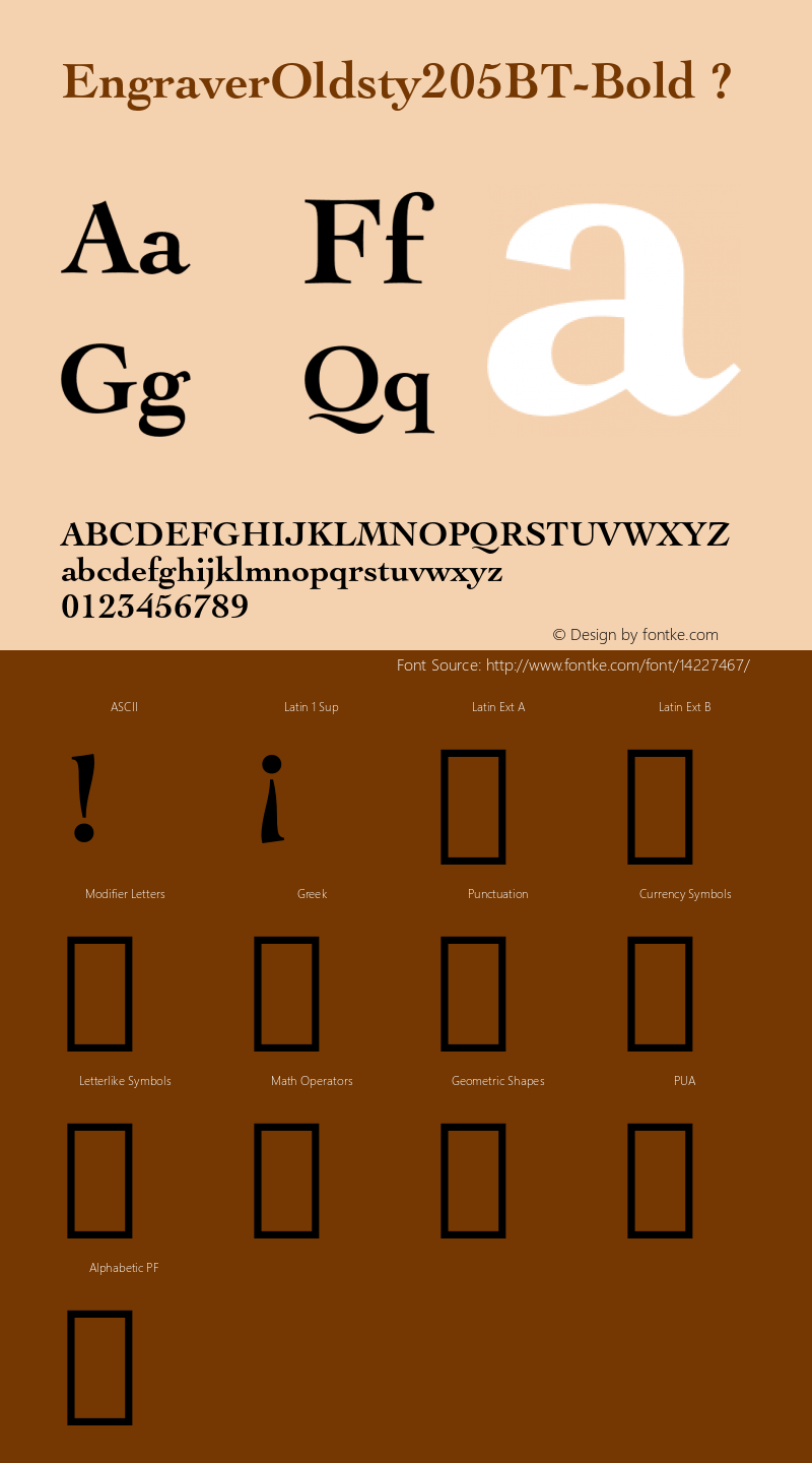 EngraverOldsty205BT-Bold ? Version 1.01 emb4-OT;com.myfonts.bitstream.engravers-oldstyle-205.engravers-old-style-205-bold.wfkit2.2fBN图片样张