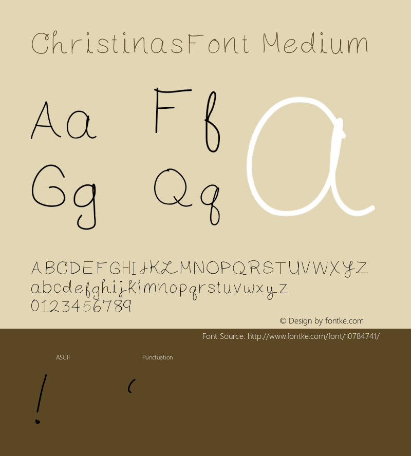 ChristinasFont Medium Version 001.000图片样张