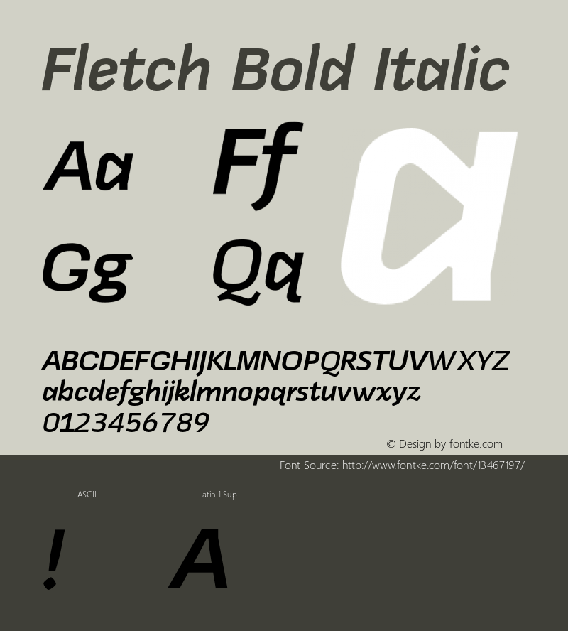 Fletch Bold Italic 001.000图片样张