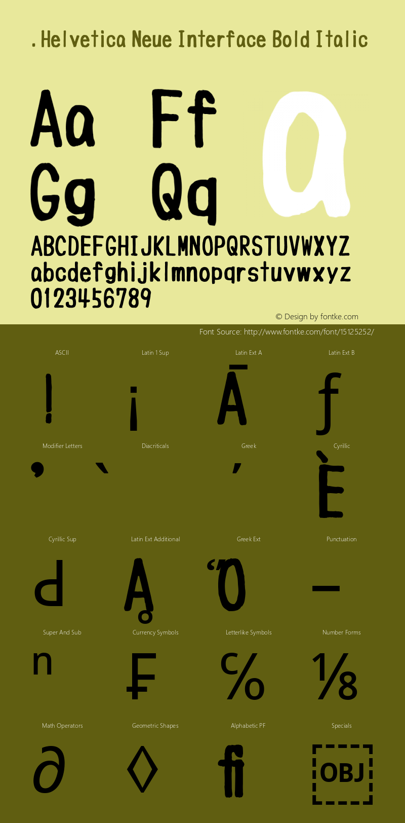 .Helvetica Neue Interface Bold Italic 10.0d35e1图片样张