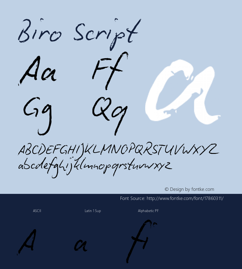 Biro Script Version 1.000 2006 initial release图片样张