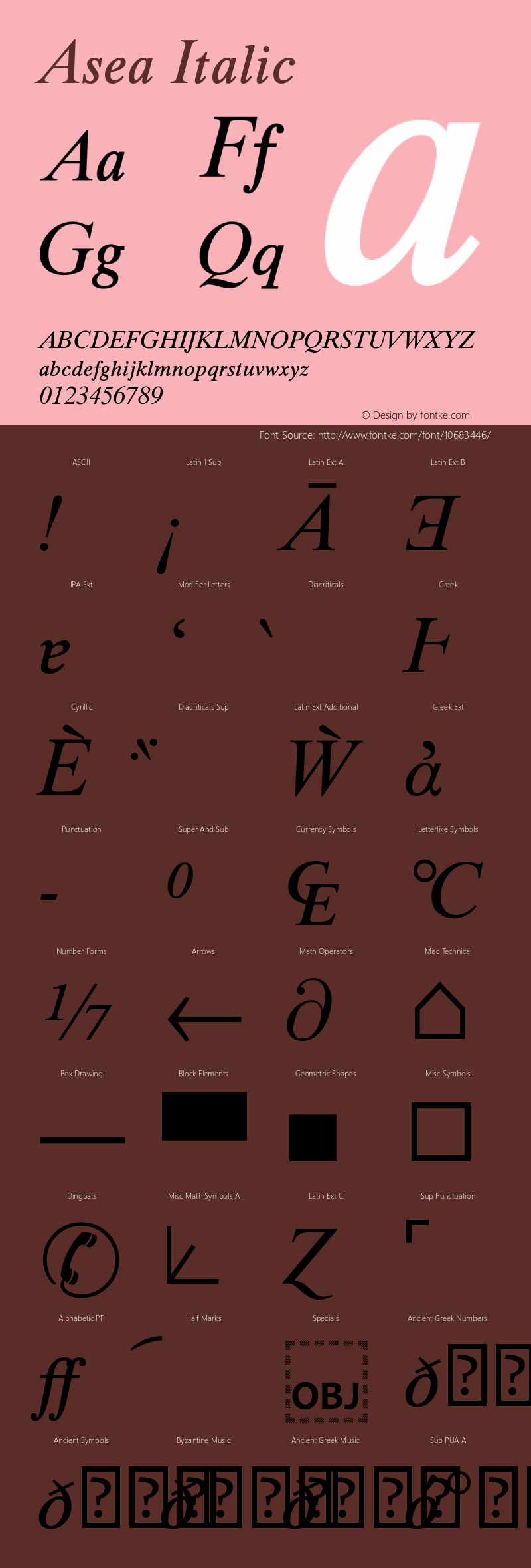Asea Italic Version 5.01图片样张