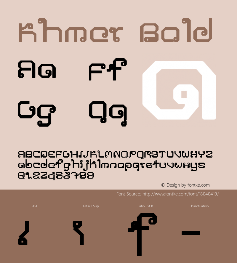 Khmer Bold Version 1.0图片样张