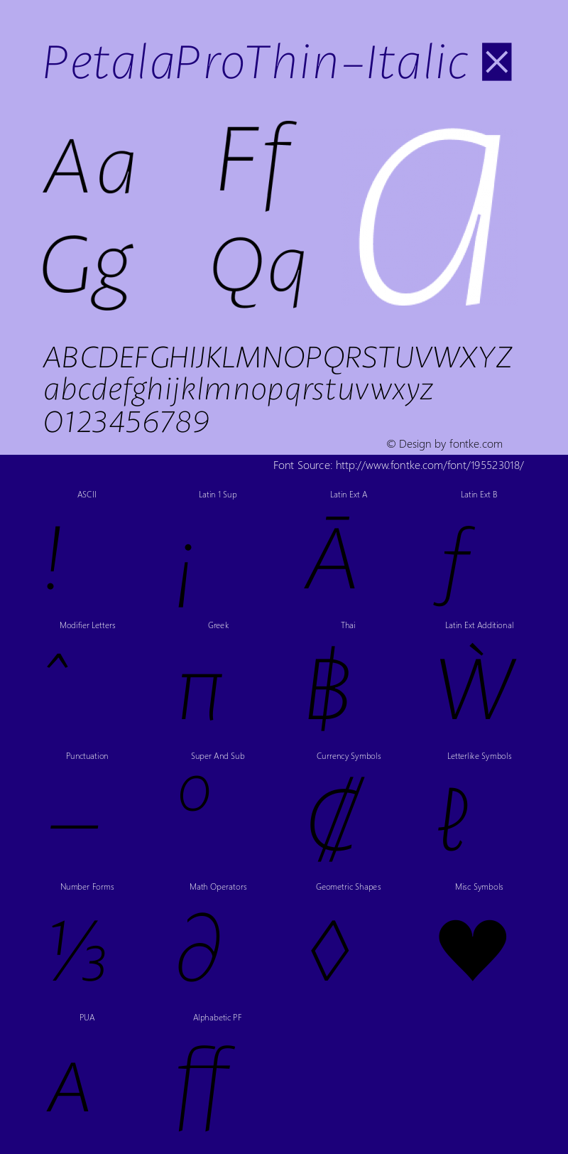 ☞PetalaProThin-Italic Version 1.001;com.myfonts.typefolio.petala-pro.thin-italic.wfkit2.43z7图片样张