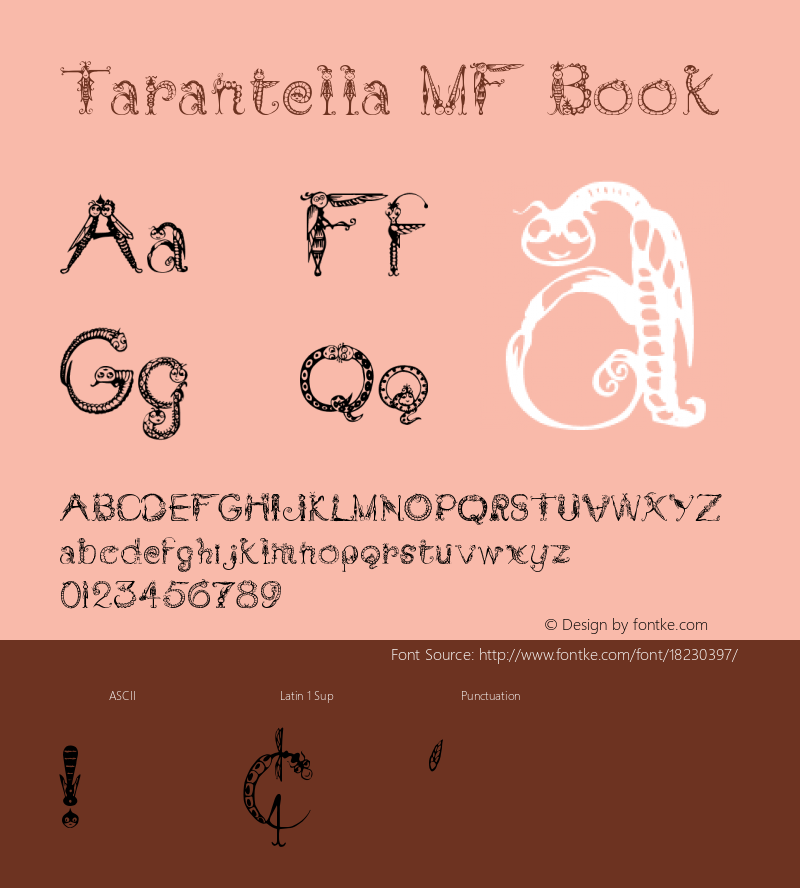 Tarantella MF Book Version Altsys Fontographer图片样张