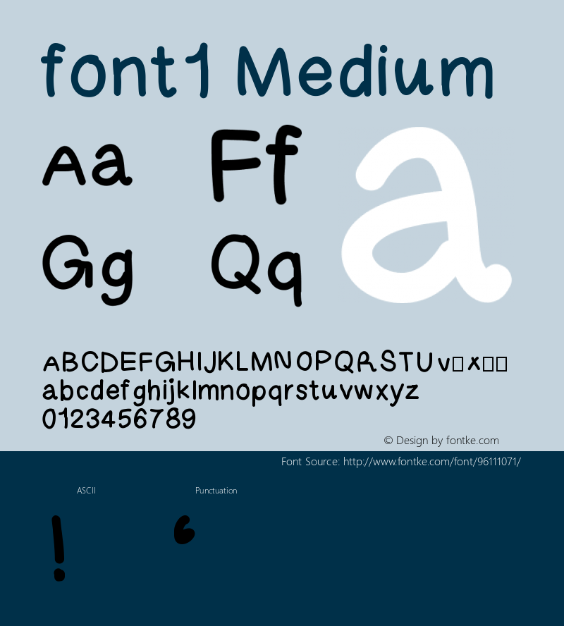 font1 Version 001.000图片样张