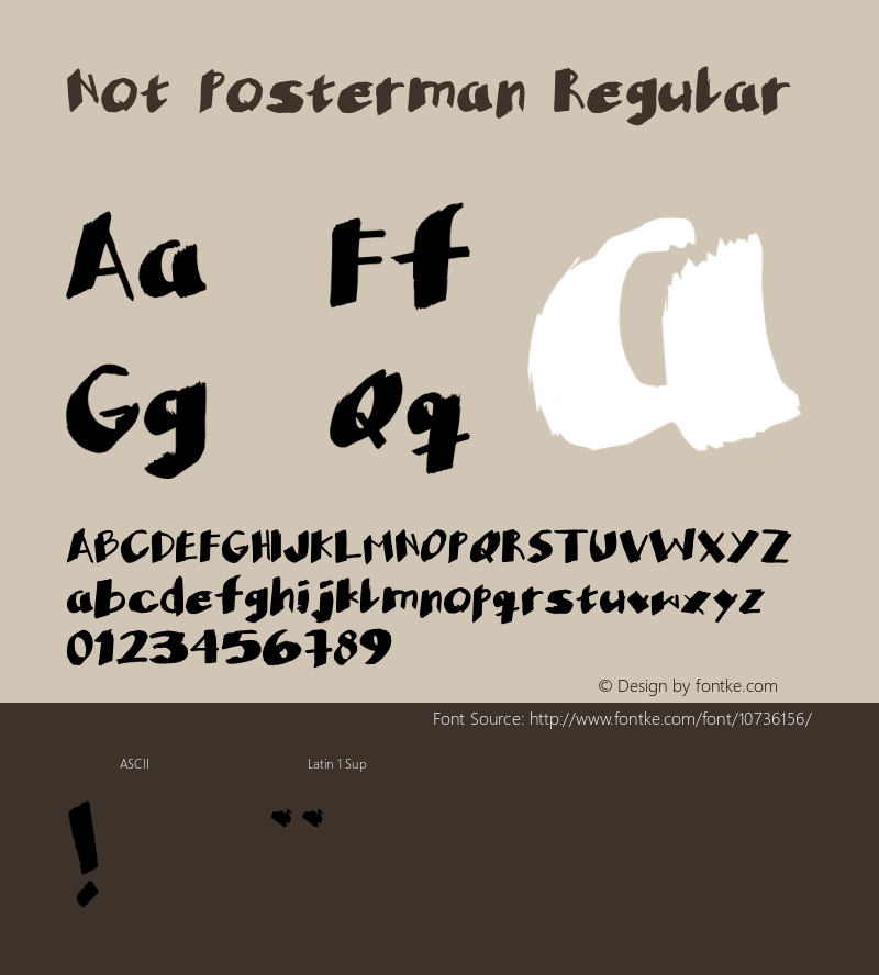 Not Posterman Regular Version 1.000;PS 001.000;hotconv 1.0.70;makeotf.lib2.5.58329图片样张